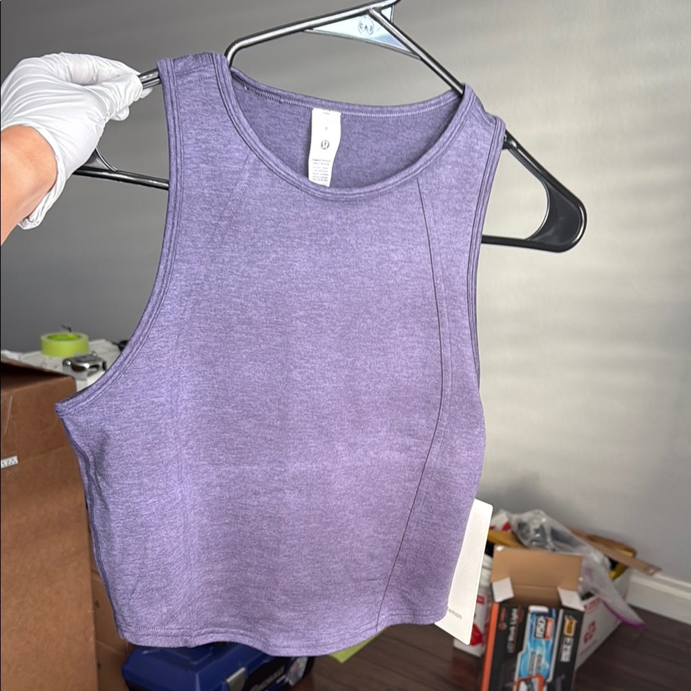 NWT lululemon soft sueded crewneck cropped tank